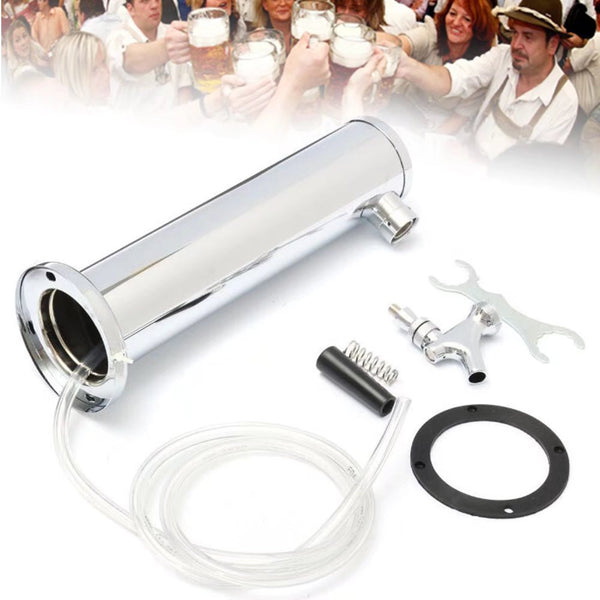 Homeroots Stainless Steel Tower Beer Dispenser  Stainless Steel 475889