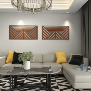 HomeRoots 75" Stylish Brown Metal Three-Panel Room Divider Screen for Privacy, Flexibility, and Décor Enhancement 475922