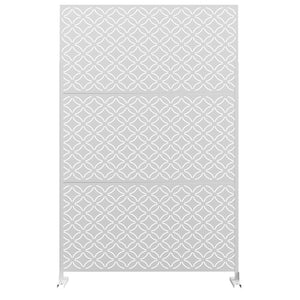 HomeRoots 75" Elegant White Metal Three-Panel Screen Divider - Modern Privacy Solution for Any Space 475926