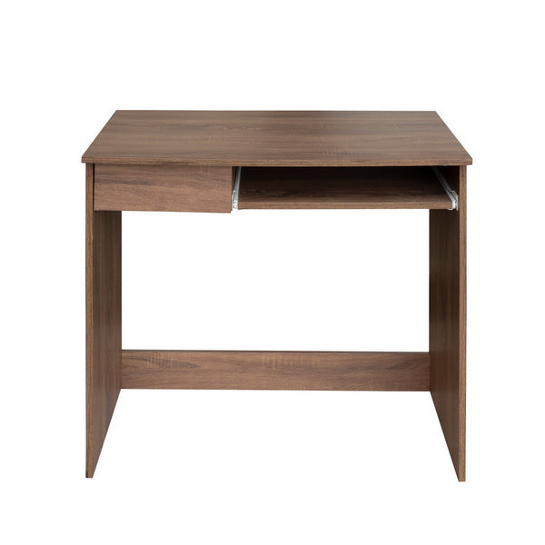 Homeroots Minimalist Walnut Computer Table With Keyboard Tray   475983