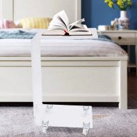 Homeroots 20" Clear Acrylic Rolling Nightstand   475989