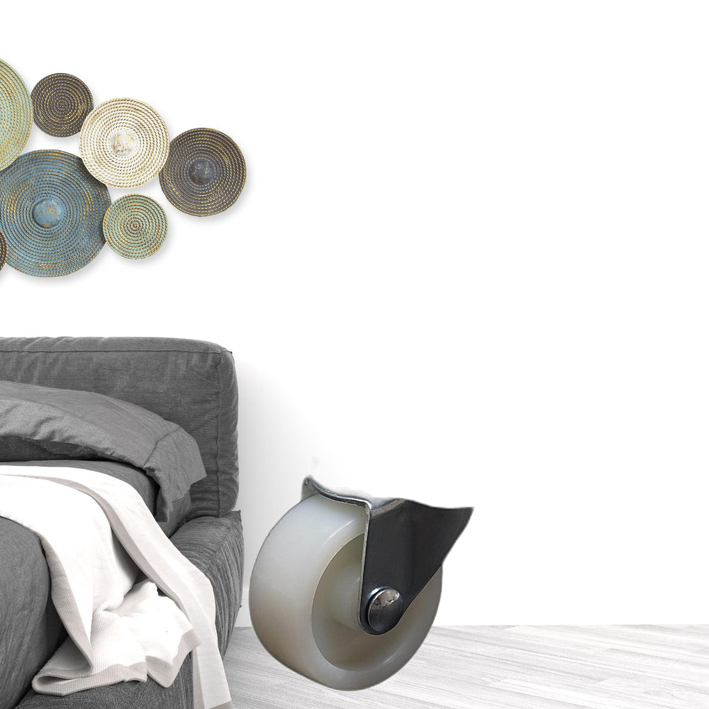 Homeroots 20" Clear Acrylic Rolling Nightstand   475989