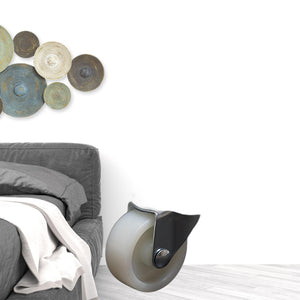 Homeroots 20" Clear Acrylic Rolling Nightstand   475989