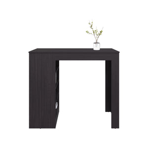 English Elm Greer Vertical Bar Table with 4 Open Shelves, Compact Space-Saving Home Bar for Small Rooms B200P362008