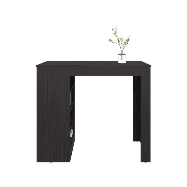 English Elm Greer Vertical Bar Table with 4 Open Shelves, Compact Space-Saving Home Bar for Small Rooms B200P362008