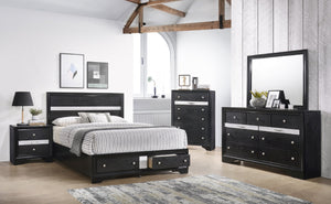 English Elm Modern Luxury Glam 5-Drawer Chest with Jewel Tray and Dustproof Bottom, Solid Wood Storage Elegance Black 37.3 L x 19.5 W x 54.4 H B011P234314