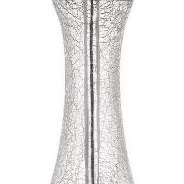 Homeroots Set Of Two 27" Glass And Steel Table Lamps   476139