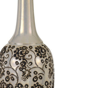 Homeroots Set Of Two 30" Silver Metal Two Light Bedside Table Lamps With White Globe Shade  Metal 476144