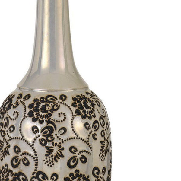 Homeroots Set Of Two 30" Silver Metal Two Light Bedside Table Lamps With White Globe Shade  Metal 476144