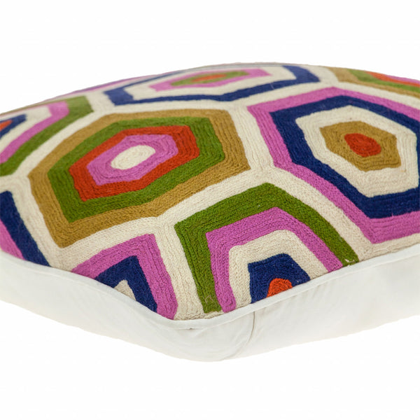 Homeroots 20" Beige And Pink Cotton Throw Pillow - Stylish Accent For Sofa, Chair, Or Bed, Cozy Comfort!   476165