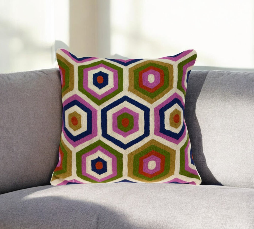 Homeroots 20" Beige And Pink Cotton Throw Pillow - Stylish Accent For Sofa, Chair, Or Bed, Cozy Comfort!   476165