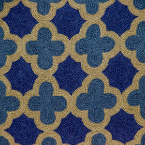 Homeroots 12" Cotton Blue Throw Pillow - Cozy Decorative Accent For Your Home With Durable, Soft Polyfill   476167