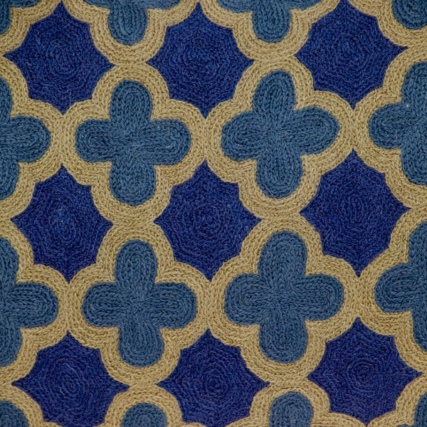 Homeroots 12" Cotton Blue Throw Pillow - Cozy Decorative Accent For Your Home With Durable, Soft Polyfill   476167