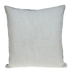 Homeroots 20" Blue And White Cotton Throw Pillow - Stylish, Soft, And Durable Decorative Accent For Your Home   476172