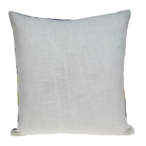 Homeroots 20" Blue And White Cotton Throw Pillow - Stylish, Soft, And Durable Decorative Accent For Your Home   476172