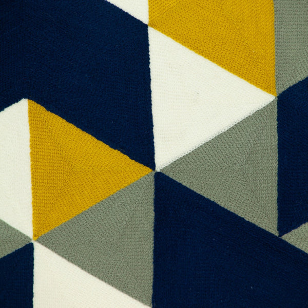 Homeroots 20" Blue And White Cotton Throw Pillow - Stylish, Soft, And Durable Decorative Accent For Your Home   476172