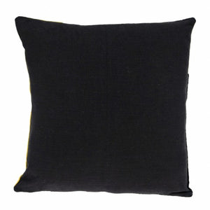 Homeroots 20" Stylish Black And Yellow Cotton Throw Pillow - Soft, Durable, And Perfect For Home Decor Bliss!   476174