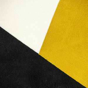 Homeroots 20" Stylish Black And Yellow Cotton Throw Pillow - Soft, Durable, And Perfect For Home Decor Bliss!   476174