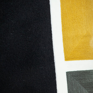 Homeroots 20" Stylish Black And Yellow Cotton Throw Pillow - Soft, Durable, And Perfect For Home Decor Bliss!   476176