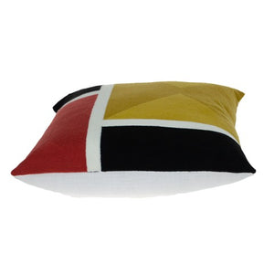 Homeroots 20" Mustard Yellow And Black Cotton Throw Pillow - Soft, Durable Accent For Home Decor And Style   476177