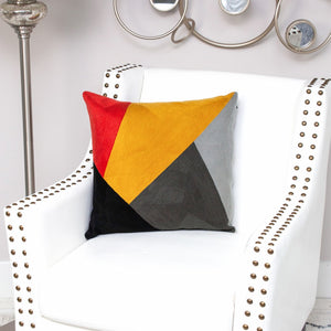Homeroots 20" Mustard Yellow And Black Cotton Throw Pillow - Soft, Durable Accent For Home Decor And Style   476178