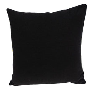 Homeroots 20" Stylish Black And Yellow Cotton Throw Pillow - Soft, Durable, And Perfect For Home Decor Bliss!   476179