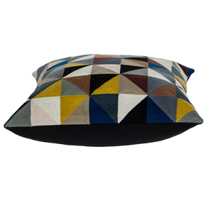 Homeroots 20" Stylish Black And Yellow Cotton Throw Pillow - Soft, Durable, And Perfect For Home Decor Bliss!   476182