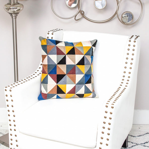 Homeroots 20" Stylish Black And Yellow Cotton Throw Pillow - Soft, Durable, And Perfect For Home Decor Bliss!   476182