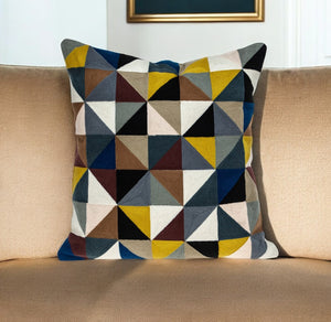 Homeroots 20" Stylish Black And Yellow Cotton Throw Pillow - Soft, Durable, And Perfect For Home Decor Bliss!   476182