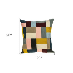 Homeroots 20" Mustard Yellow And Black Cotton Throw Pillow - Soft, Durable Accent For Home Decor And Style   476183
