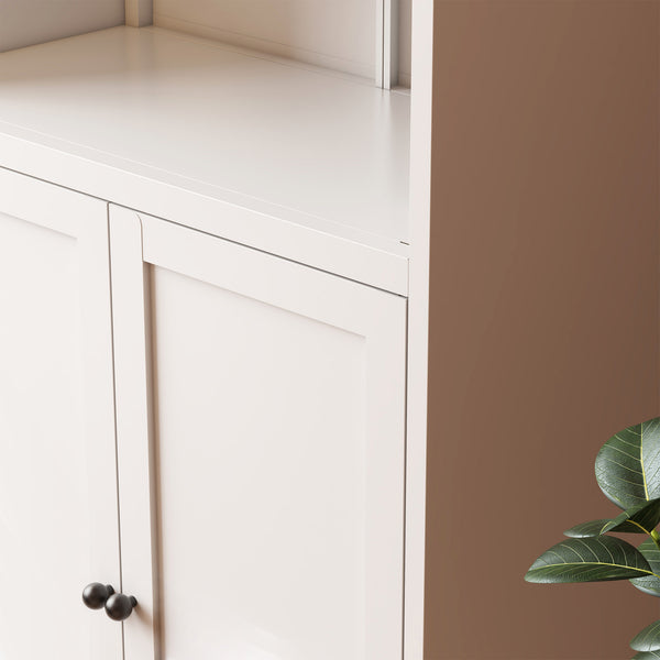 English Elm Metal Kitchen Pantry Cabinet - 72" Tall Heavy-Duty Storage With Adjustable Shelves & Stylish Design W2735P351635