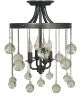 Framburg 4-light Stunning Semiflush Fixture With Falling Glass Balls For A Unique Lighting Experience Mahogany Bronze Metal 4762 Mb