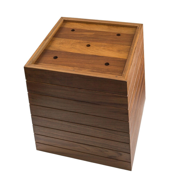 HomeRoots 21" Solid Teak Square Planter Box – Stylish Indoor/Outdoor Container for Flowers, Herbs & Vegetables 476244