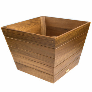 Homeroots 19" Brown Wood Indoor Outdoor Square Planter Box   476245