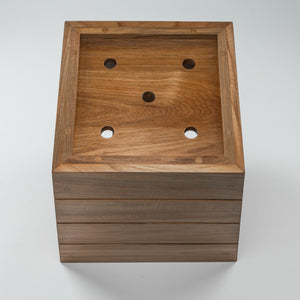 Homeroots 12" Brown Wood Indoor Outdoor Square Planter Box   476246