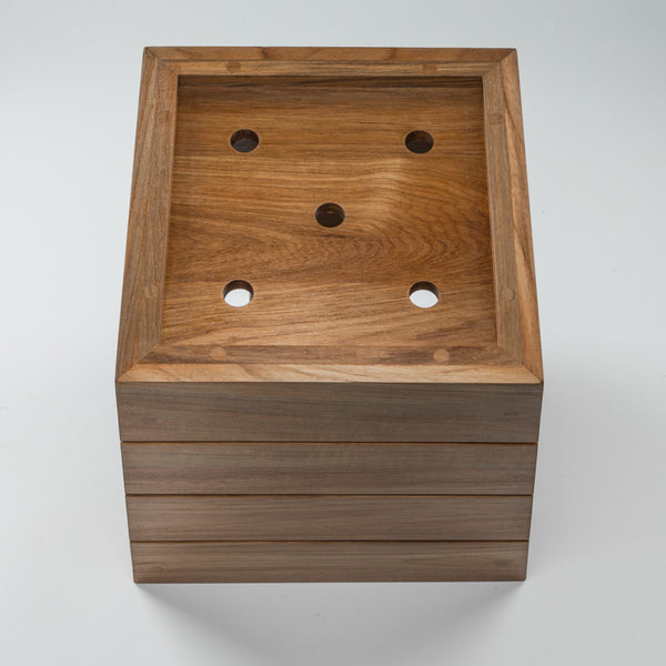 Homeroots 12" Brown Wood Indoor Outdoor Square Planter Box   476246