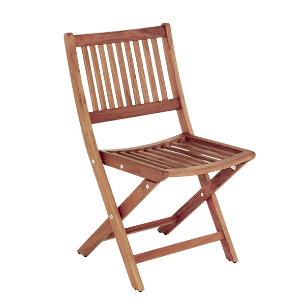Homeroots 24" Brown Solid Wood Indoor Outdoor Deck Chair  Teak 476321