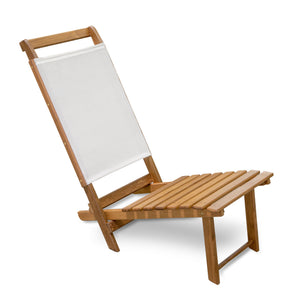 Homeroots 15" Brown And Natural Wood Solid Wood Outdoor Deck Chair  Teak 476324