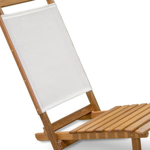 Homeroots 15" Brown And Natural Wood Solid Wood Outdoor Deck Chair  Teak 476324
