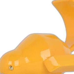 Homeroots 6" Yellow Ceramic Hand Painted Tabletop Sculpture  Ceramic 476366