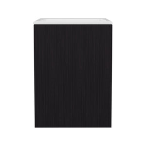 English Elm Bathroom Vanity Engineered Wood 24.8” H with Single Door, 2 Shelves, Modern Eco-Friendly Design Black 28.74 L x 22.83 W x 4.33 H B097S00210