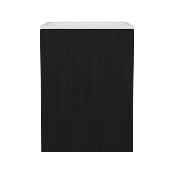 English Elm Bathroom Vanity Engineered Wood 24.8” H with Single Door, 2 Shelves, Modern Eco-Friendly Design Black 28.74 L x 22.83 W x 4.33 H B097S00210