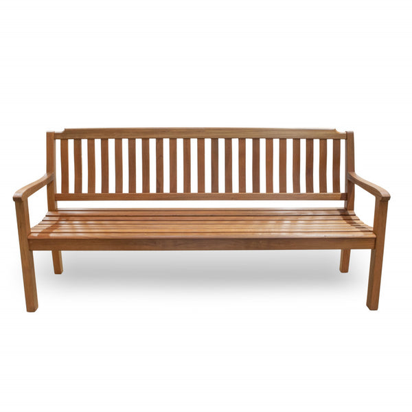 Homeroots 72" Teak Solid Wood Garden Bench   476411