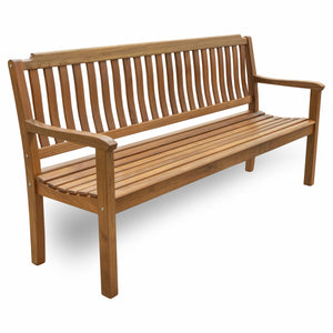 Homeroots 72" Teak Solid Wood Garden Bench   476411
