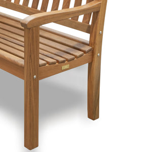 Homeroots 60" Teak Solid Wood Garden Bench   476412