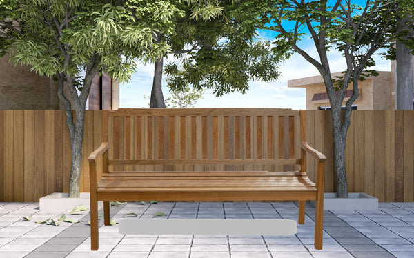 Homeroots 60" Teak Solid Wood Garden Bench   476412