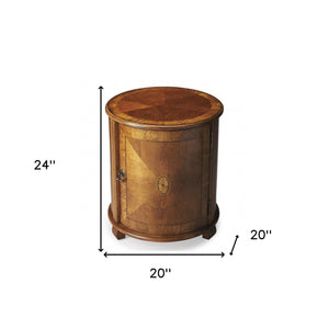 Homeroots 24" Brown Round End Table   476451