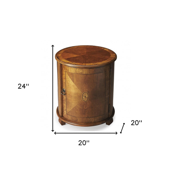 Homeroots 24" Brown Round End Table   476451