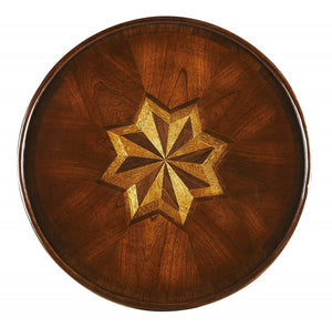 Homeroots 24" Wood Brown Wood And Solid Wood Round End Table With Shelf   476452