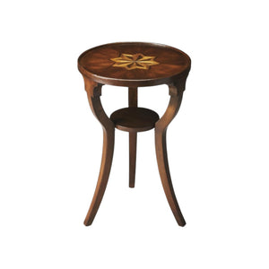 HomeRoots 24" Rustic Solid Wood Round End Table with Shelf – Versatile Accent for Small Spaces & Decor 476452